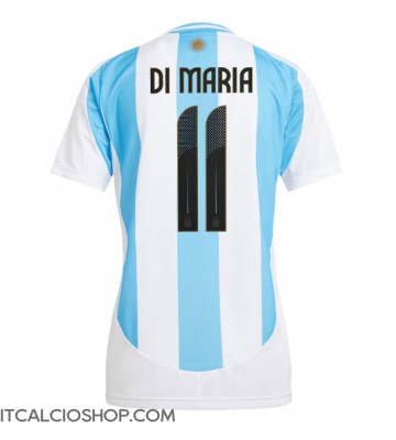 Argentina Angel Di Maria #11 Prima Maglia Femmina Copa America 2024 Manica Corta